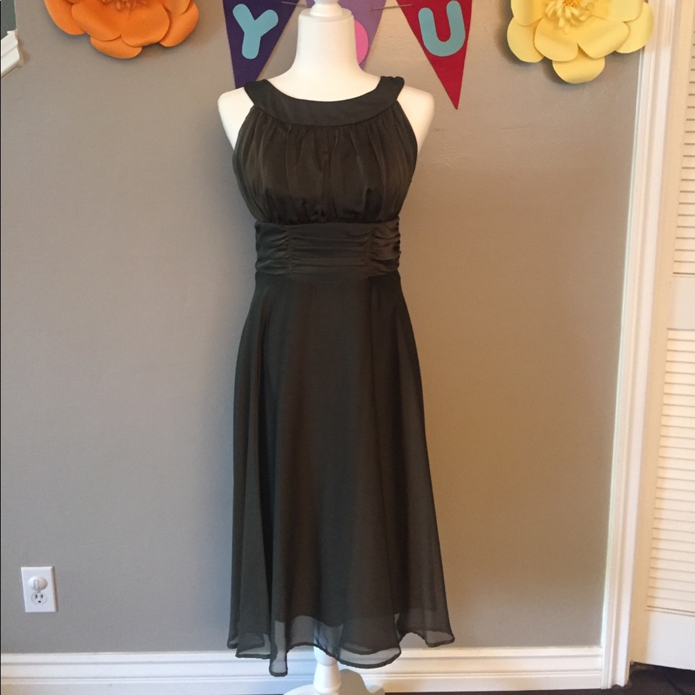 Olive Green Party Dress